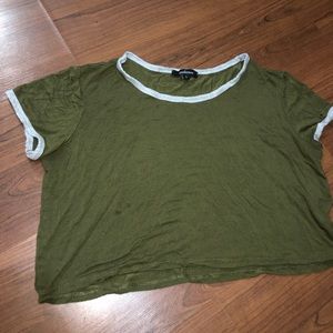 Green crop top